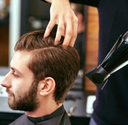 A- Blow dry short hair